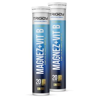 Zestaw Triggy Magnez + Vit. B, smak czarnej porzeczki, 2 x 20 tabletek musujących - zdjęcie produktu