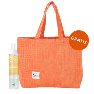 SVR Sun Secure Eau Solaire, dwufazowa woda słoneczna w sprayu, od 3 lat, SPF 50+, 200 ml + torba plażowa gratis - zdjęcie produktu