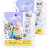 Zestaw Bella Baby Happy, podkład higieniczny, 60 cm x 60 cm, 2 x 10 sztuk - miniaturka zdjęcia produktu