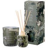 Zestaw Aroma Home Wild, świeca zapachowa, jungle, 150 g + patyczki zapachowe, jungle, 100 ml - miniaturka zdjęcia produktu