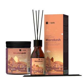 Zestaw HiSkin Bon Voyage, świeca sojowa, Marakesh, 200 ml + dyfuzor z patyczkami, Marakesh, 80 ml - zdjęcie produktu