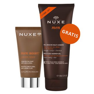 Nuxe Men Boost, przeciwstarzeniowy krem do twarzy, 50 ml + wielofunkcyjny żel pod prysznic, 100 ml gratis - zdjęcie produktu