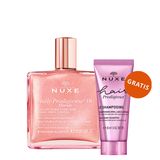 Nuxe Huile Prodigieuse Or Florale, suchy olejek ze złotymi drobinkami do ciała, twarzy i włosów, 50 ml + szampon do włosów, 30 ml gratis - miniaturka zdjęcia produktu