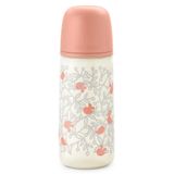 Suavinex Birdies SX Pro, butelka z silikonowym smoczkiem, od 6 miesiąca, szybki przepływ, różowa, 360 ml - miniaturka zdjęcia produktu