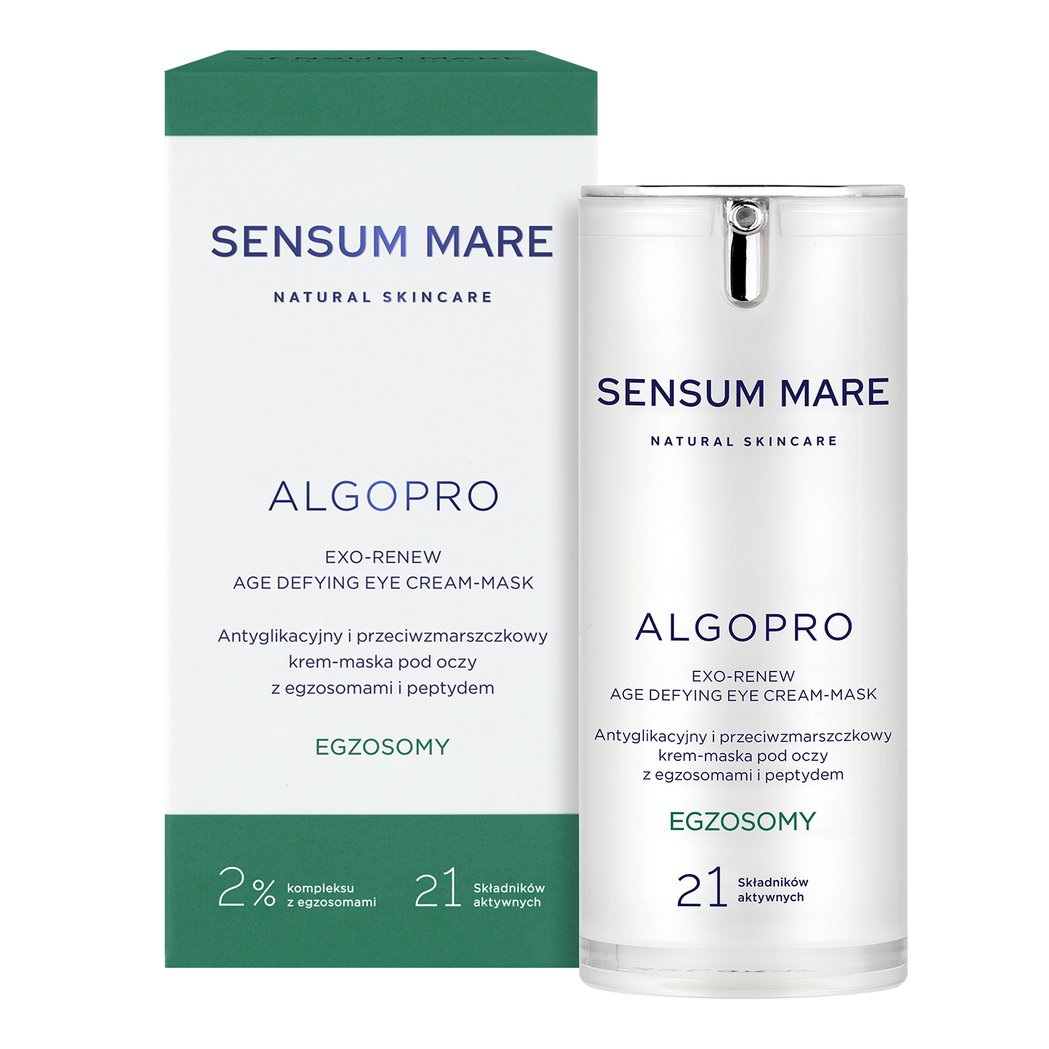Nieznana Sensum Mare Algopro Exosomy, antyglikacyjny przeciwzmarszczkowy krem-maska po oczy, 15 ml — Inhaltsstoffe und Bewertung