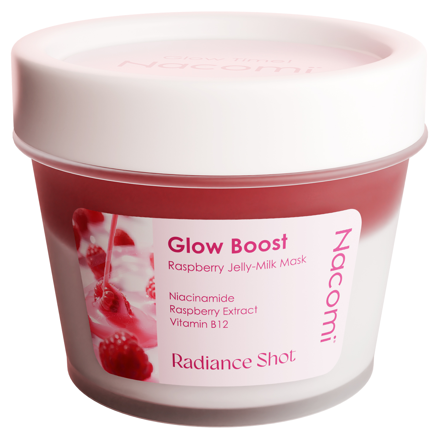 Nieznana Nacomi Glow Boost, maska do twarzy, Raspberry Jelly-Milk, 80 ml