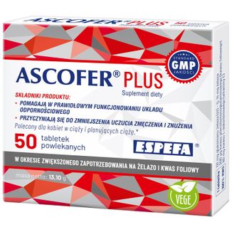 Ascofer Plus, 50 tabletek powlekanych - zdjęcie produktu