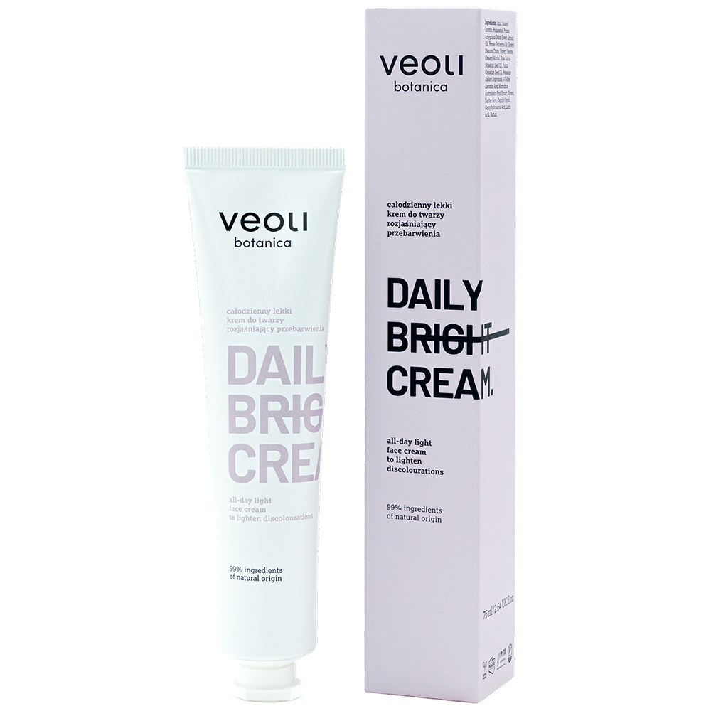Nieznana Veoli Botanica Daily Bright Cream, całodzienny lekki krem do twarzy rozjaśniający przebarwienia, 75 ml — Inhaltsstoffe und Bewertung