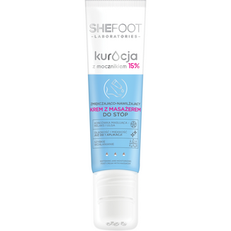 Shefoot Laboratories Kuracja z mocznikiem, zmiękczająco-wygładzający krem do stóp z masażerem, 50 ml - zdjęcie produktu