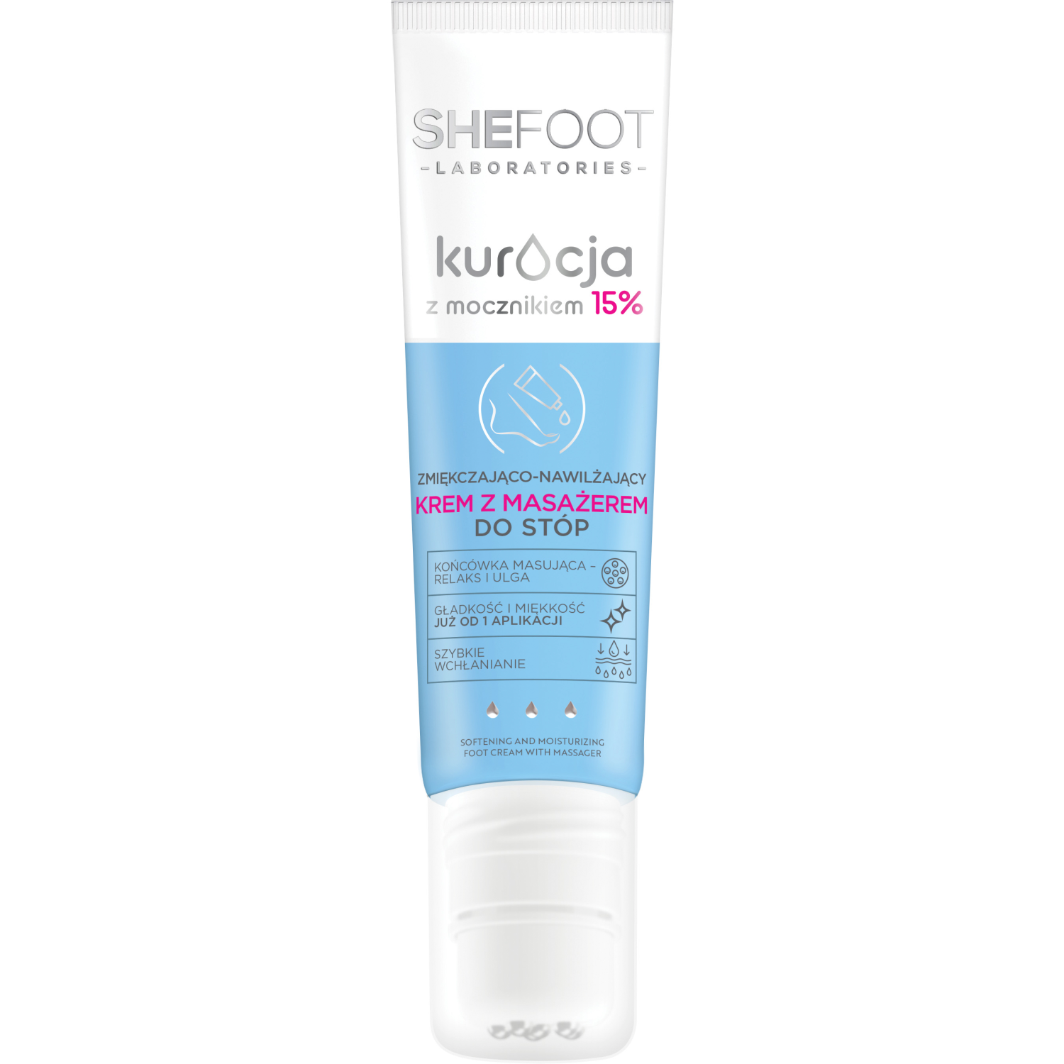 Nieznana Shefoot Laboratories Kuracja z mocznikiem, zmiękczająco-wygładzający krem do stóp z masażerem, 50 ml — Inhaltsstoffe und Bewertung