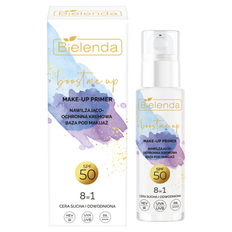 Bielenda Boost Me Up, nawilżająco-ochronna kremowa baza pod makijaż 8w1, SPF 50, 30 ml - zdjęcie produktu