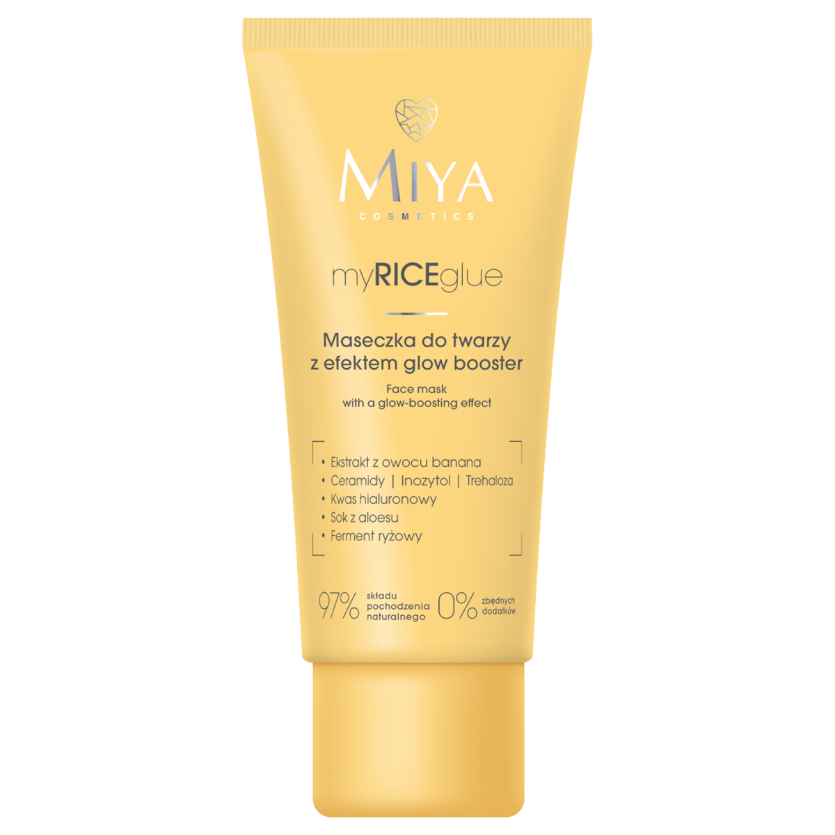 Nieznana Miya myRICEglue, maseczka do twarzy z efektem glow booster, 60 ml