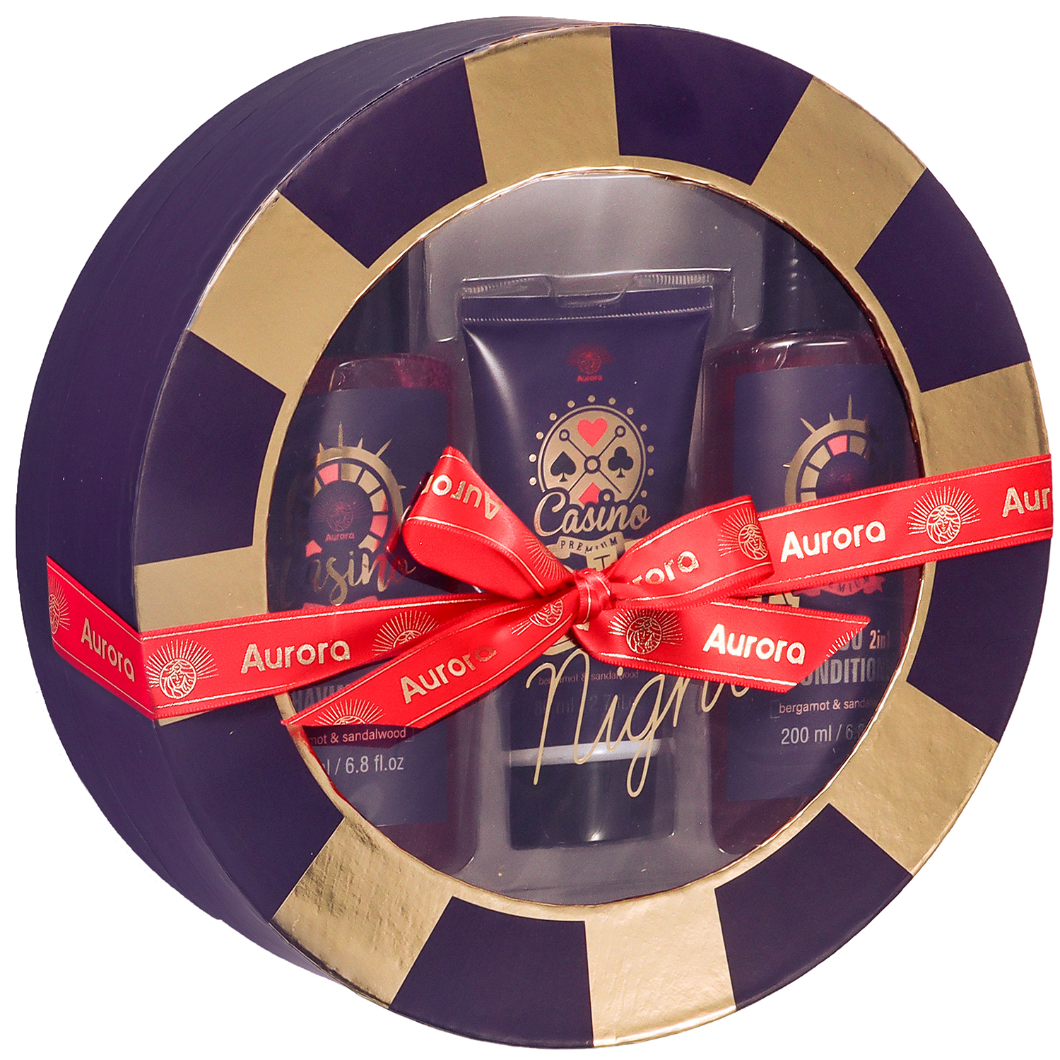 Nieznana Zestaw Aurora For Men Casino, żel do golenia, 200 ml + szampon 2w1, 200 ml + basam po goleniu, 80 ml — Składniki i ocena