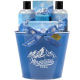 Zestaw Aurora Mountains Trail, żel pod prysznic, 250 ml + szampon, 250 ml + sól do kąpieli, 100 g + mydło, 100 g + gąbka - miniaturka zdjęcia produktu
