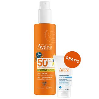 Avene, spray dla dzieci, bardzo wysoka ochrona, SPF 50, 200 ml + balsam po opalaniu, dla dorosłych i dzieci od 2 lat, 50 ml gratis - zdjęcie produktu