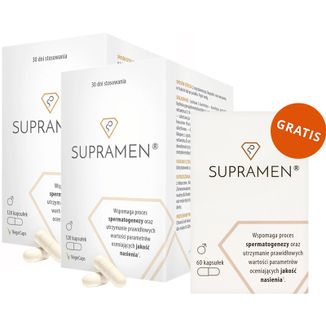 Zestaw Supramen, 2 x 120 kapsułek + 60 kapsułek gratis - zdjęcie produktu
