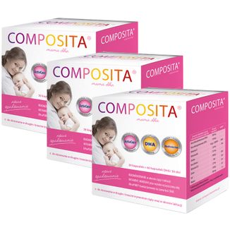 Zestaw Composita Mama DHA, 3 x 30 kapsułek + 60 kapsułek DHA Zestaw Composita Mama DHA, 3 x 30 kapsułek + 60 kapsułek DHA - zdjęcie produktu
