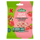 Kupiec & Kubuś Wafle Ryżowe w polewie jogurtowej z liofilizowaną truskawką, 32 g - miniaturka zdjęcia produktu