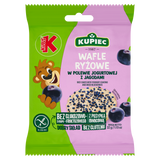 Kupiec & Kubuś Wafle Ryżowe w polewie jogurtowej z suszoną jagodą, 32 g - miniaturka zdjęcia produktu