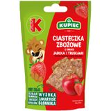 Kupiec & Kubuś Ciasteczka zbożowe, jabłko-truskawka, 50 g - miniaturka zdjęcia produktu
