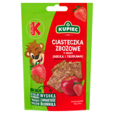 Kupiec & Kubuś Ciasteczka zbożowe, jabłko-truskawka, 50 g - miniaturka zdjęcia produktu