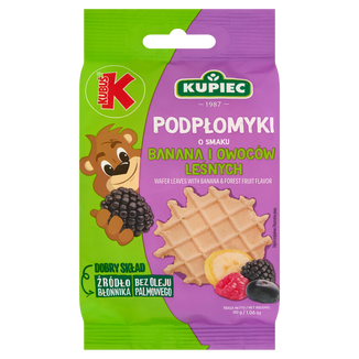 Kupiec & Kubuś Podpłomyki mini, smak banana i owoców leśnych, 30 g - zdjęcie produktu