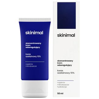 Skinimal, krem seboregulujący z kwasem azelainowym 10%, 50 ml - zdjęcie produktu