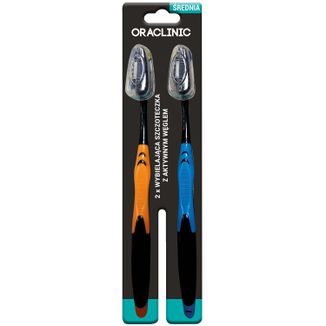Oraclinic, szczoteczka wybielająca z aktywnym węglem, 2 sztuki Oraclinic, szczoteczka wybielająca z aktywnym węglem, 2 sztuki - zdjęcie produktu