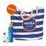 Zestaw Nivea Sun Protect & Dry Touch, balsam do opalania w aerozolu, SPF 30, 200 ml + serum do twarzy 2w1, SPF 50+, 30 ml + torba plażowa gratis - miniaturka  zdjęcia produktu