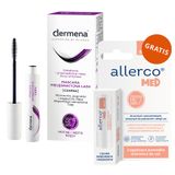 Dermena Lash, mascara wzmacniająca do rzęs, czarna, 10 ml + łagodząca pomadka ochronna do ust, 4,9 g gratis - miniaturka zdjęcia produktu