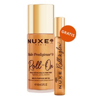Nuxe Huile Prodigieuse Or, suchy olejek ze złotymi drobinkami do ciała, twarzy i włosów, roll-on, 60 ml + 8 ml gratis - zdjęcie produktu