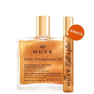Nuxe Huile Prodigieuse Or, suchy olejek ze złotymi drobinkami do ciała, twarzy i włosów, 50 ml + 8 ml gratis - zdjęcie produktu