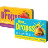 Zestaw Triggy Upss… Dropss, witamina C, smak truskawkowy, 15 pastylek + smak mango, 15 pastylek do ssania - miniaturka zdjęcia produktu