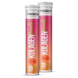 Zestaw Triggy Kolagen Beauty, smak wieloowocowy, 2 x 20 tabletek musujących - miniaturka zdjęcia produktu