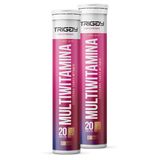 Zestaw Triggy Multiwitamina, smak truskawkowy, 2 x 20 tabletek musujących - miniaturka zdjęcia produktu