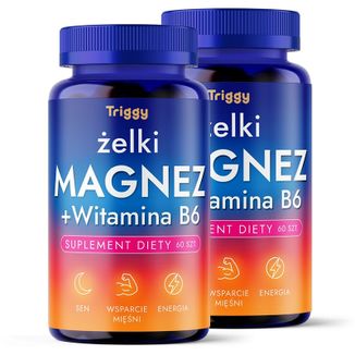 Zestaw Triggy Magnez z witaminą B6, żelki, 2 x 60 sztuk - zdjęcie produktu