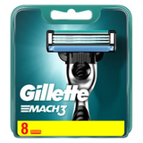 Gillette Mach 3, wkłady wymienne do maszynki, 8 sztuk - miniaturka zdjęcia produktu