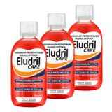Zestaw Eludril Care, przeciwpłytkowy płyn do płukania jamy ustnej, 3 x 500 ml - miniaturka zdjęcia produktu