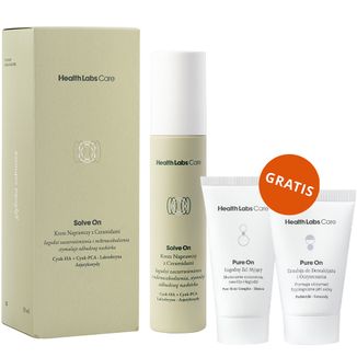 Health Labs Solve On, krem naprawczy z ceramidami, 50 ml + łagodny żel myjący, 30 ml i emulsja do demakijażu i oczyszczania, 20 ml gratis - zdjęcie produktu