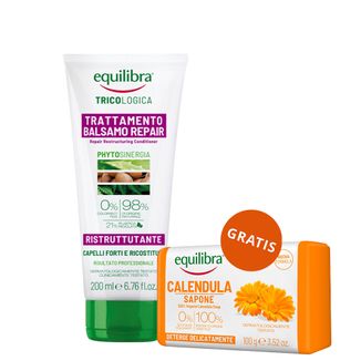 Equilibra Tricologica, naprawcza odżywka restrukturyzująca, 200 ml + mydło nagietkowe, 100 g gratis - zdjęcie produktu