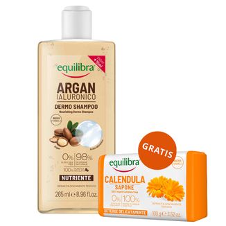 Equilibra Argan, szampon ochronny, arganowy, 265 ml + mydło nagietkowe, 100 g gratis Equilibra Argan, szampon ochronny, arganowy, 265 ml + mydło nagietkowe, 100 g gratis - zdjęcie produktu