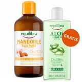 Equilibra, olejek migdałowy, 250 ml + tonik do twarzy, aloesowy, 200 ml gratis - miniaturka zdjęcia produktu