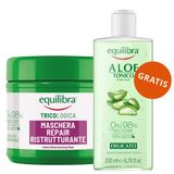 Equilibra Tricologica, naprawcza maska restrukturyzująca, 250 ml + tonik do twarzy, aloesowy, 200 ml gratis - miniaturka zdjęcia produktu