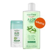 Equilibra Aloe Ialuronica, aloesowy dezodorant w sztyfcie z kwasem hialuronowym, 50 ml + tonik do twarzy, aloesowy, 200 ml gratis - miniaturka zdjęcia produktu