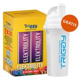 Zestaw Triggy Elektrolity, smak grejpfrut-żurawina, 2 x 20 tabletek musujących + shaker, 700 ml gratis - miniaturka zdjęcia produktu
