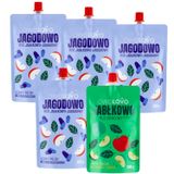 Zestaw Owolovo Jagodowo Mus jabłkowo-jagodowy w tubce, 4 x 200 g + mus jabłkowy, 200 g - miniaturka zdjęcia produktu