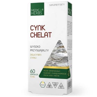 Medica Herbs Cynk chelat, 60 kapsułek Medica Herbs Cynk chelat, 60 kapsułek - zdjęcie produktu