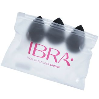 Ibra Makeup Blender Sponge, zestaw gąbeczek do makijażu, czarne, 3 sztuki - zdjęcie produktu
