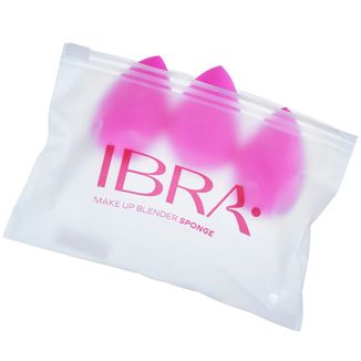 Ibra Makeup Blender Sponge, zestaw gąbeczek do makijażu, różowe, 3 sztuki - zdjęcie produktu