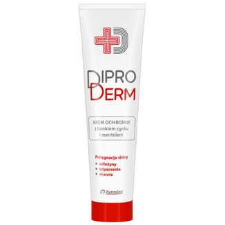 Diproderm, krem ochronny z tlenkiem cynku i mentolem, 100 g Diproderm, krem ochronny z tlenkiem cynku i mentolem, 100 g - zdjęcie produktu